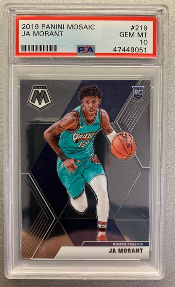 JA MORANT 2019 MOSAIC ROOKIE PSA 10 GEM MINT 