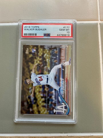 2018 Topps Walker Buehler RC PSA 10 #177 CY YOUNG