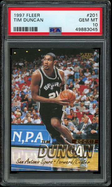 1997 Fleer #201 Tim Duncan PSA 10 Gem Mint