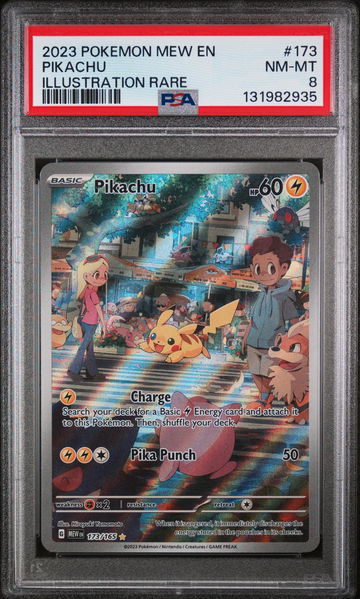 2023 Pokemon Scarlet and Violet 151 Illustration Rare Pikachu #173 PSA 8
