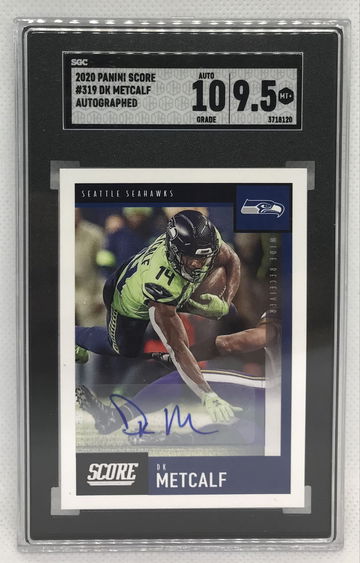 2020 Panini Score #319 DK Metcalf Auto SGC 9.5 Auto 10