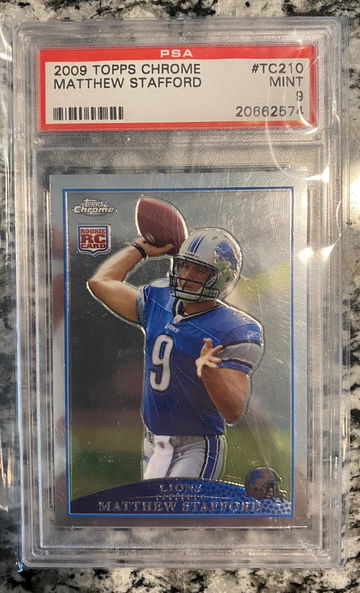 2009 Topps Chrome Matthew Stafford RC PSA 9 #TC210