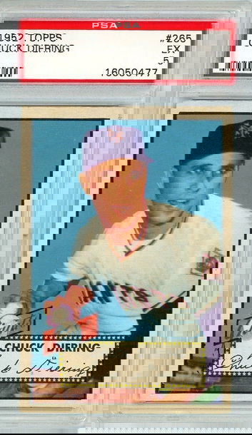 1952 Topps Chuck Diering #265 PSA 5 P1260