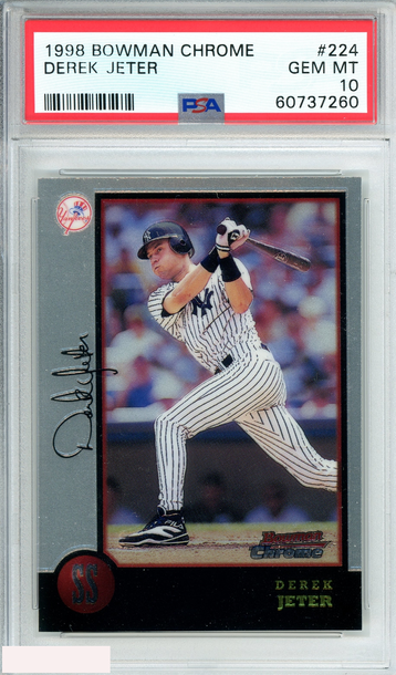 1998 BOWMAN CHROME DEREK JETER #224 NEW YORK YANKEES HOF PSA 10 GEM MT