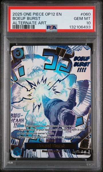2025 Legacy of the Master (Op12) - English (Borderless) Alt Art Boeuf Burst #OP12-060 PSA 10