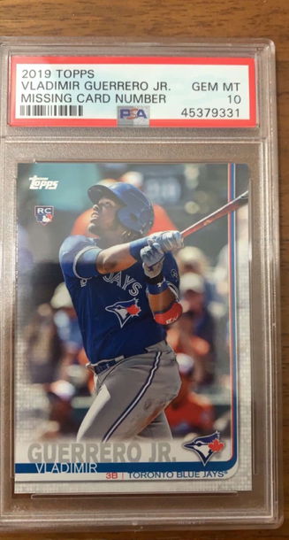 Vladimir Guerrero Jr Missing Card Number PSA 10