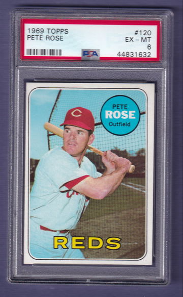 1969 Topps #120 Pete Rose PSA 6