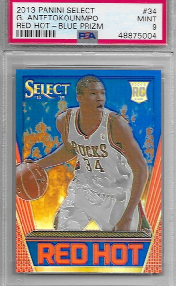 Giannis Antetokounmpo 2013 Select Red Hot blue prizm #d 45/49