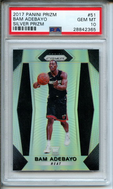 2017 Panini Prizm Bam Adebayo Silver Prizm RC #51 PSA Gem Mint 10