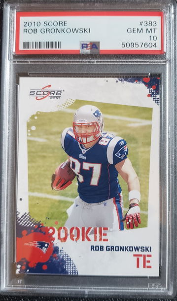 2010 Score Rob Gronkowski psa 10 383