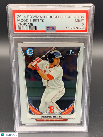 2014 Bowman Chrome Prospects #BCP109 MOOKIE BETTS PSA 9 Rookie