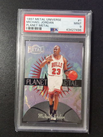 1997 Metal Universe Planet Metal Michael Jordan #1 PSA 9