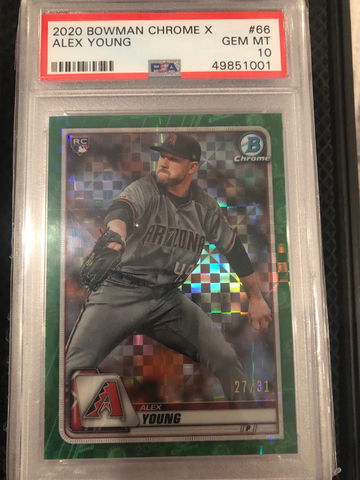 2020 Bowman Chrome X psa 10 Alex Young  31