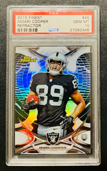 2015 Topps Finest Amari Cooper Refractor RC PSA 10 POP 21