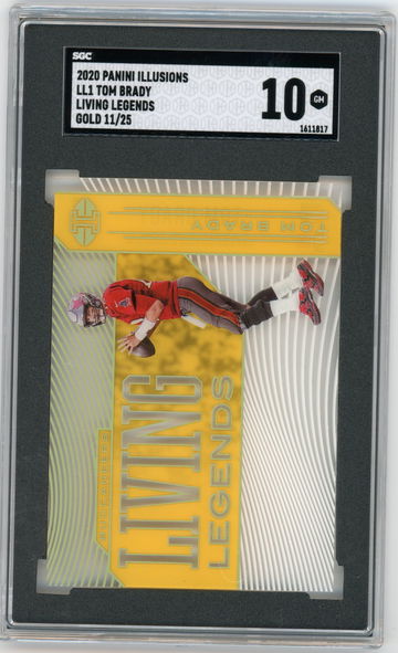 TOM BRADY 2020 Panini Illusions Living Legends Gold Acetate #'d 11/25 SGC 10 GEM MINT Tampa Bay Buccaneers 