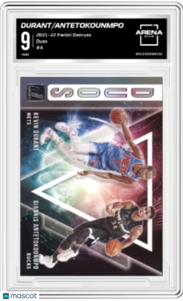 2021-22 Panini Donruss Kevin Durant Giannis Antetokounmpo #E4 Arena Club 9