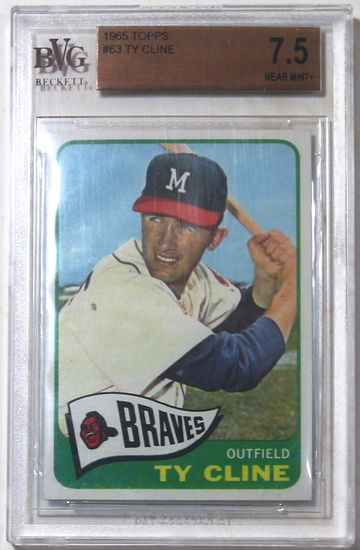 1965 Topps #63 Ty Cline BVG 7.5 NEAR MINT ++ (HIGHEST GRADED)