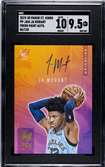 2019-20 Panini Court Kings Ja Morant Fresh Paint Auto Rookie Card! 86/125 on-card Auto!