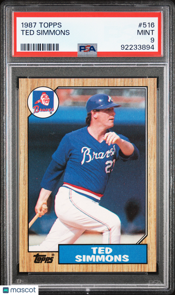 1987 Topps Ted Simmons #516 PSA 9