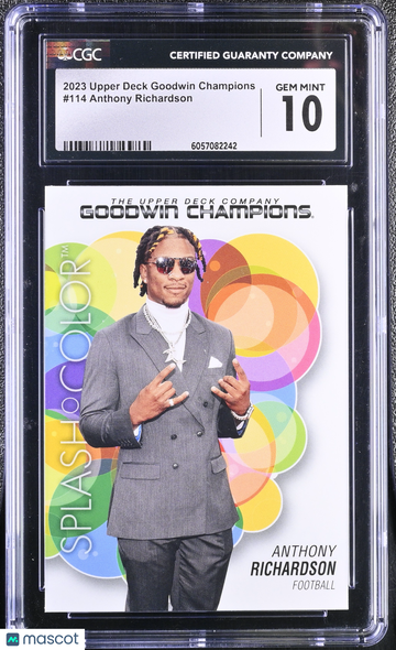 2023 Upper Deck Goodwin Champions Anthony Richardson #114 CGC 10
