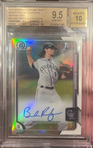 2015 Bowman Chrome Draft Brendan Rodgers Refractor Auto 