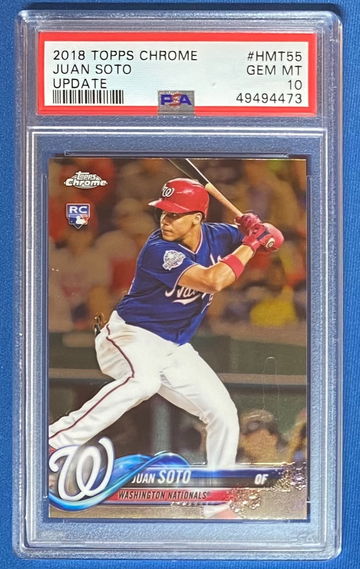 2018 Topps Chrome Update Juan Soto RC US300 PSA 10