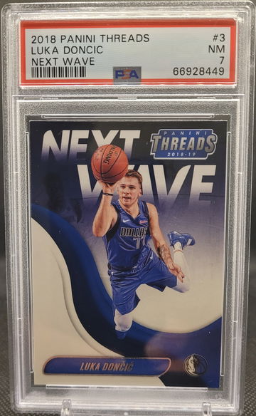 2018-19 Threads Next Wave Luka Doncic RC Rookie #3 PSA 7
