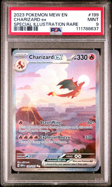 2023 Pokemon Scarlet and Violet 151 Special Illustration Rare Charizard Ex #199 PSA 9