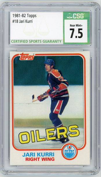 JARI KURRI 1981-82 Topps Rc #18 CSG 7.5