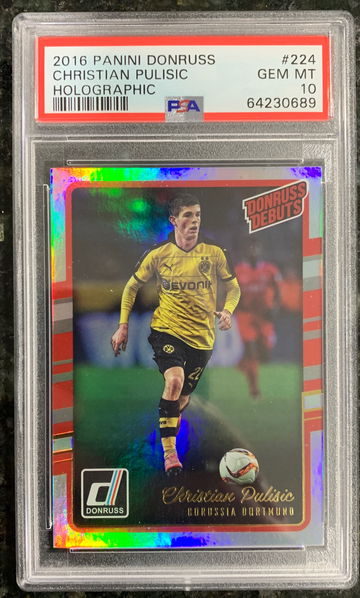 2016 Christian Pulisic Donruss Debuts RC HOLO PSA 10