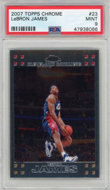 Lebron James 2007 Topps Chrome PSA 9 #23 