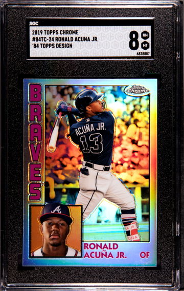 2019 TOPPS CHROME 84 TOPPS #84TC-24  RONALD ACUNA JR. SGC 8