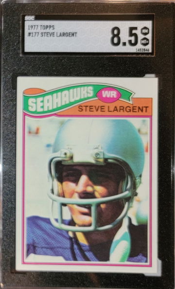 1977 TOPPS #177 STEVE LARGENT ROOKIE CARD SGC NM-MT+ 8.5