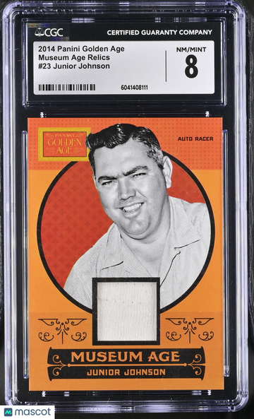 2014 Panini Golden Age Junior Johnson #23 Museum Age Relics CGC 8