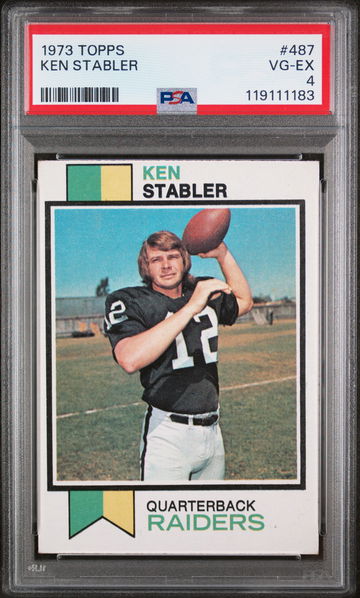 1973 Topps Ken Stabler #487 RC PSA 4