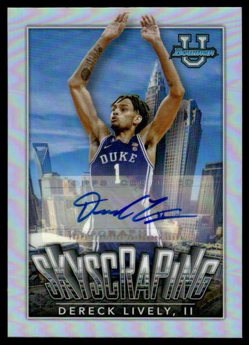 2023 Bowman University Skyscraping Dereck Lively II #S-5 Auto /99
