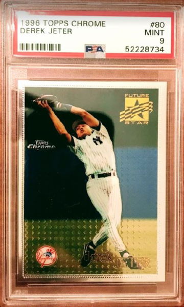Derek Jeter Topps Chrome #80 RC PSA 9 MINT