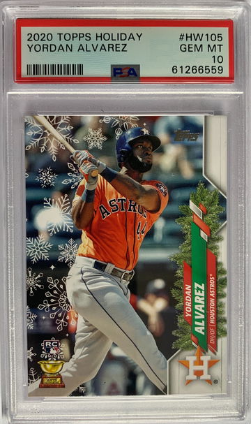 2020 Topps Holiday Yordan Alvarez PSA 10