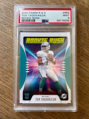 Tua Tagovailoa PSA 9 2020 Panini Rookies & Stars Rookie Rush Rc Rookie Card