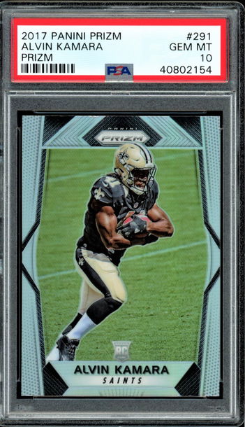 2017 Panini Prizm #291  Alvin Kamara  RC  PSA 10  Saints