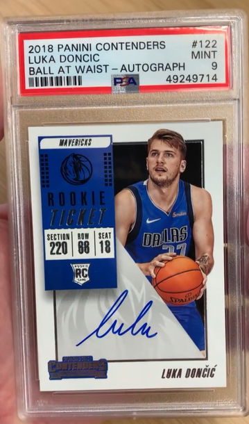2018 LUKA DONCIC CONTENDERS AUTO PSA 9 