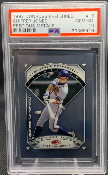 1997 Donruss Preferred PRECIOUS METALS PLATINUM Chipper Jones PSA 10!