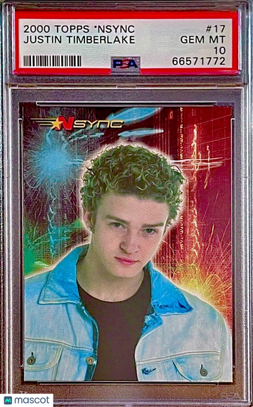 POP 1 PSA 10 RC Justin Timberlake 2000 Topps NSYNC True Rookie "Fireworks" Promo