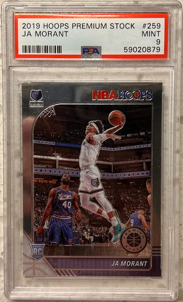2019 Ja morant panini hoops premium stock psa 9 rc