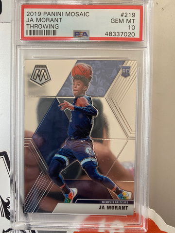 2019-20 Ja Morant Throwing Variation Mosaic PSA 10 SP RC
