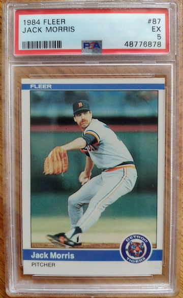 1984 Fleer Jack Morris PSA 5