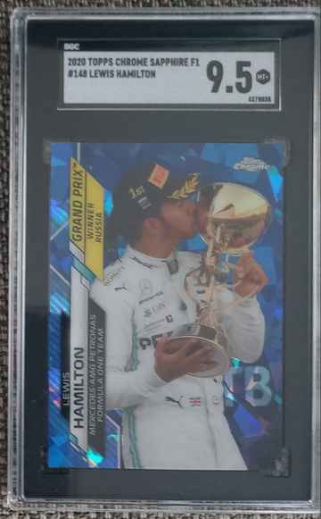 2020 Topps Chrome Sapphire F1 Lewis Hamilton #148 SGC 9.5