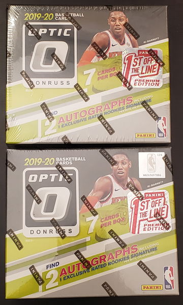 2019-20 Optic Basketball Factory-Sealed FOTL 2 Box Lot- First Off The Line 