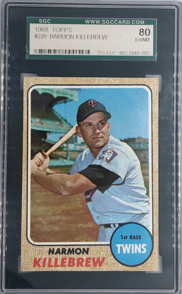 1968 Topps #220 HARMON KILLEBREW SGC 6 EX/NM TWINS
