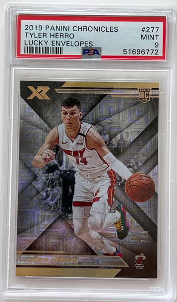 2019 Panini Chronicles Tyler Herro RC Lucky Envelopes PSA 9 8/9